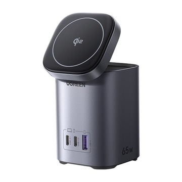 UGREEN Ładowarka sieciowa 2w1 UGREEN X555 USB + 2x USB-C, 65W, GaN //