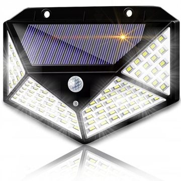Lampa ścienna 100 LED zasilanie solarne