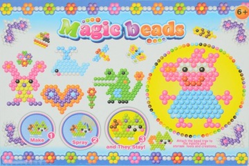 LT406 KORALIKI WODNE ZESTAW MAGIC BEADS SZABLONY