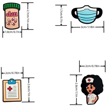 30 шт. Булавки для обуви CROCS – МЕДИЦИНСКИЕ УКРАШЕНИЯ, ПОДВЕСКИ, БУЛАВКИ