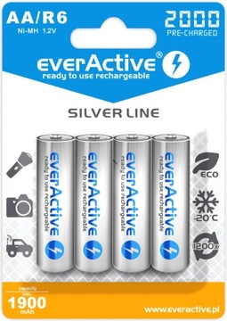 Akumulatory EverActive R6 AA 2000mAh ready to use