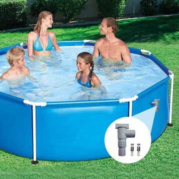 Shunfaji Запорный клапан для бассейнов с подключением шланга 32 мм 2 хомута