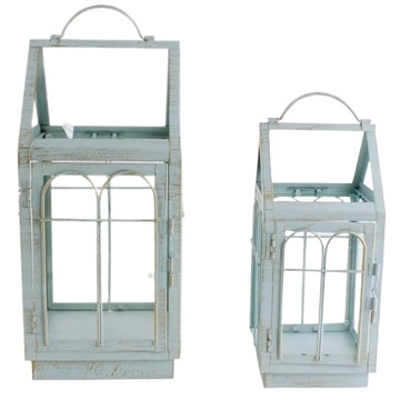 LATARNIA LAMPIONY METALOWE PREZENT 2 SZT