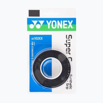 Owijka Yonex badminton tenis squash AC102 EX Super Grap Czarna 3 szt.