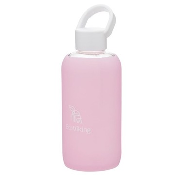 Butelka dla mamy ECO VIKING 420 ml MOM Różowa - Szklana