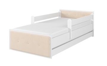 Łóżko MAX TAPICEROWANE 200x90 szuf + mat. kolory