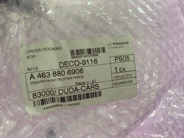 BLATNÍK LEVÝ PŘEDNÍ G TŘÍDA 463 W463 A4638806906