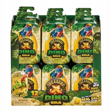 Treasure X Dino Gold Mini figurka 6 sztuk