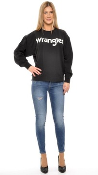 WRANGLER bluza faded black LOGO SWEAT _ M