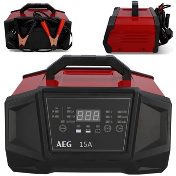 Prostownik Samochodowy z Rozruchem 6V/12V AEG WM15