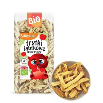 BIOMINKI FRYTKI JABŁKOWE BIO BEZGLUTENOWE OWOCOWA PRZEKĄSKA 50 g