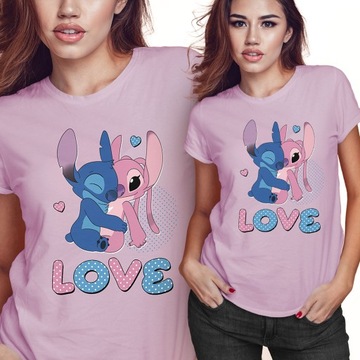 KOSZULKA DAMSKA KOBIECA T-SHIRT STITCH STICH WALENTYNKI L PREZENT JAKOŚĆ