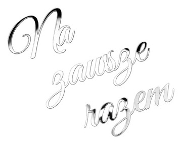Srebrne Napisy na ściankę Ślub Wesele NWS-8