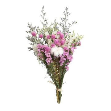 Real Rose Cotton Eucalyptus Daisy Flower Decoration Natural Dried Pink