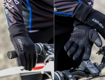 ПЕРЧАТКИ ДЛЯ БЕГА M МУЖСКИЕ ЖЕНСКИЕ ЗИМНИЕ ИЗОЛИРОВАННЫЕ СО СВЕТООТРАЖАЮЩЕЙ НАКЛАДКОЙ