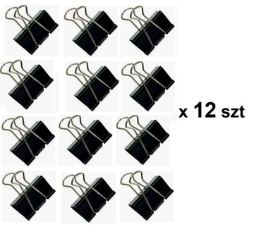 Klipy biurowe klip biurowy klipsy 32 mm 12 sztuk