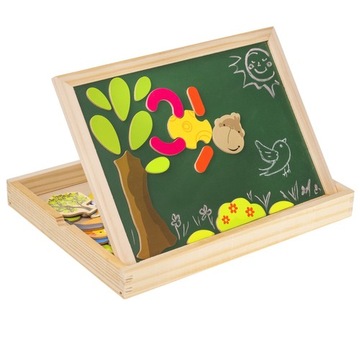 Magnetyczna Tablica Kredowa Dwustronna Zabawki Edukacyjne dla 3 4 5 6 Latka