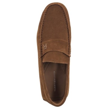 Buty Mokasyny Zamszowe Męskie Tommy Hilfiger Classic Suede Brązowe