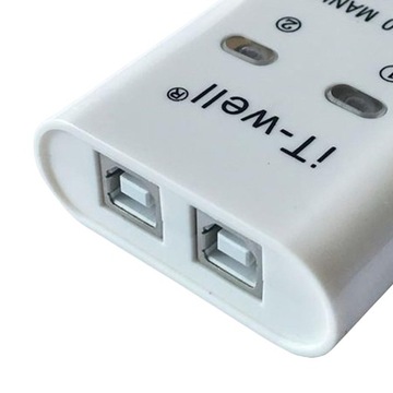 Портативный разветвитель 2 в 1 для совместного использования USB-принтеров