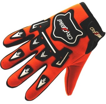 RĘKAWICE NA MOTOR CROSS QUAD MOTOCYKL ROWER BMX HULAJNOGA POMARAŃCZ XL