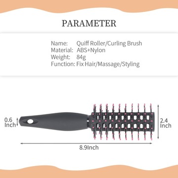 Profesjonalna szczotka do włosów Anti Hair Brush, Vented Hairbrush dla mężczyzn i kobiet Wet 04