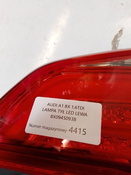 AUDI A1 8X 10-15 SVĚTLO ZADNÍ LEVÝ LED 8X0945093B