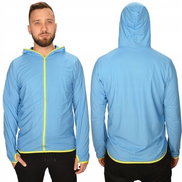 BLUZA Z KAPTUREM ODDYCHAJĄCA MĘSKA OCHRONA SŁONECZNA UV SZYBKOSCHNĄCA XXXL