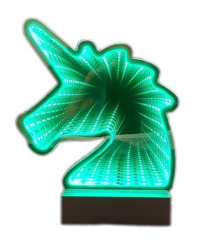 JEDNOROŻEC LED USB LUSTRO 3D EFEKT TUNEL