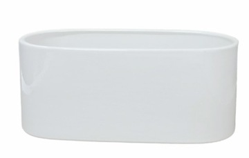 Doniczka Osłonka Ceramiczna Rynna Storczyk 32 h13 biała