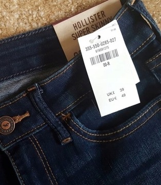 rurki skinny HOLLISTER abercrombie W23 L31 XXS