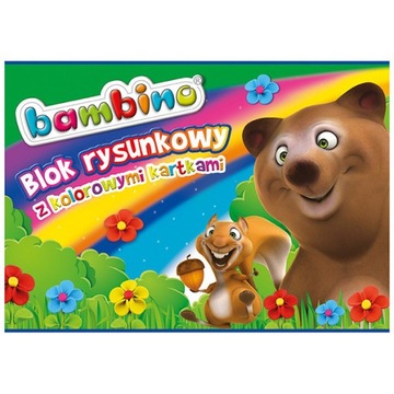 Blok Rysunkowy Kolorowy Bambino A4 16K Szkolny