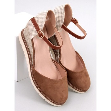 Espadryle na koturnie Ellio Khaki r.37