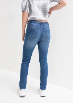 NIEBIESKIE SPODNIE JEANSOWE JEGGINSY 46 3XL