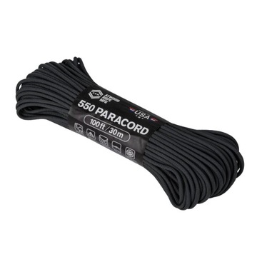 Linka ATWOOD ROPE 550 PARACORD 30m - Czarny Black