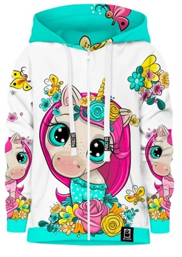 Dziecięca Bluza rozpinana Cute Unicorn 104 DrCrow