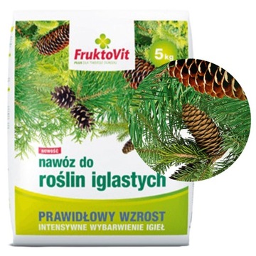 NAWÓZ DO ROŚLIN IGLASTYCH 10kg IGLAKÓW TUI THUI FRUKTOVIT PLUS IGLAK IGLAKI