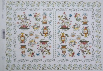 papier do decoupage ITD A-4 - D0111M kwiaty