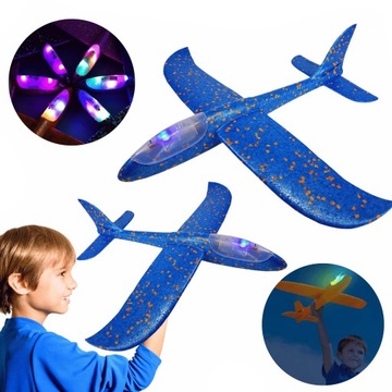 Latawiec Samolot Styropianowy Szybowiec Duży Rzutka Dla Dzieci SL2 LED