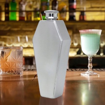 Модная бутылочка, портативный дорожный горшок с флягой, хип-серебро