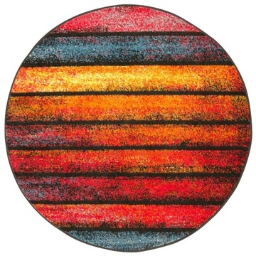 śr. 80 cm OKRĄGŁY MIĘKKI DYWAN RAINBOW DESKI PASY