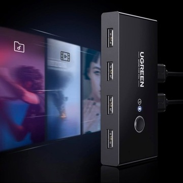 UGREEN SWITCH ADAPTER HUB SWITCH BOX 4x USB 480 МБ/С РАЗДЕЛИТЕЛЬ