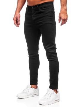 SPODNIE JEANSOWE MĘSKIE SLIM FIT CZARNE 6087 DENLEY_31/M