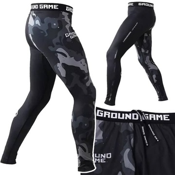 Legginsy treningowe męskie Ground Game Moro 4.0 Czarne r. XL