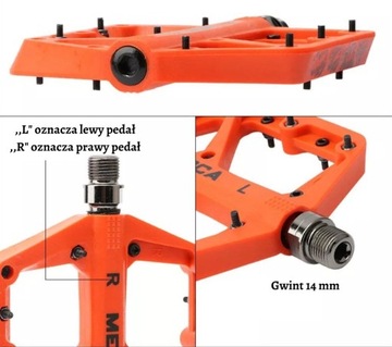 PEDAŁY PLATFORMOWE ROWEROWE MEROCA MTB/BMX NYLON