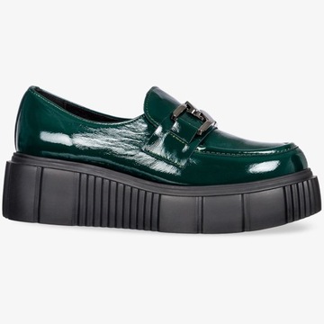 ОБУВЬ НА ПЛАТФОРМЕ МОКАСИНЫ, ЦЕПЬ, КОЖА, размер 40