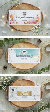 Karty Podarunkowe Ekskluzywne z Logo i Kopertami w zestawie 100 sztuk
