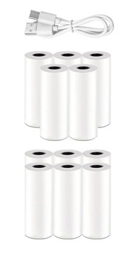 DRUKUŚ МИНИ ПОРТАТИВНЫЙ ТЕРМОПРИНТЕР ДЛЯ ФОТОГРАФИЙ + 11 РОЛИКОВ