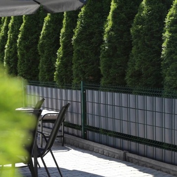 Taśma ogrodzeniowa osłona na ogrodzenie UV 19cm x35m 450g/m2 klipsy Czarny