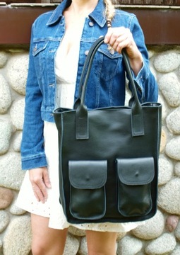 Кожаная женская сумка Кожаный портфель-шоппер Vera Pelle