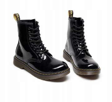 GLANY DAMSKIE SKÓRA KULTOWE WYSOKIE BUTY CZARNY 37